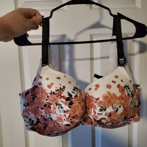 Torrid 46DD skull and roses Balconette bra